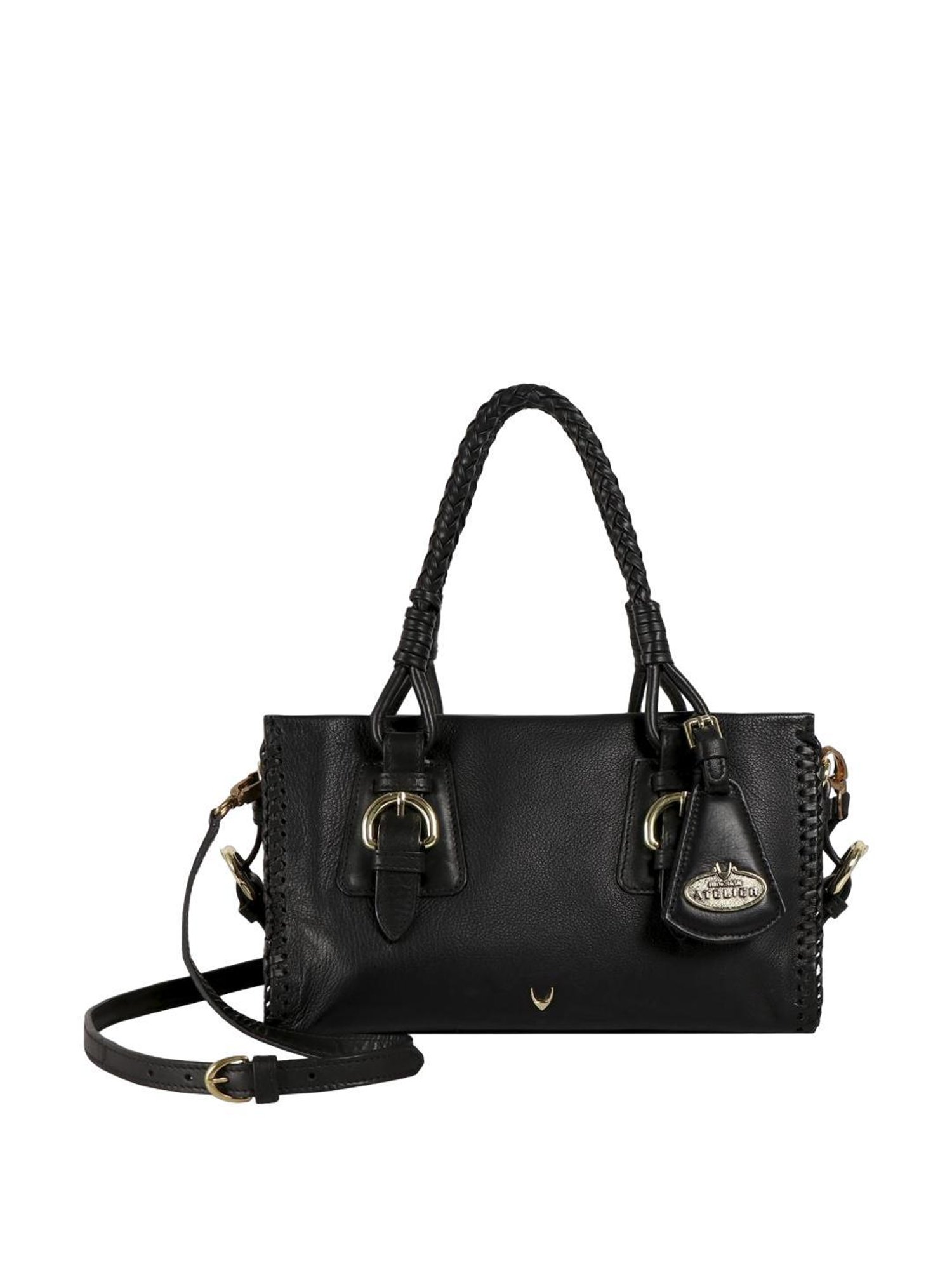 Hidesign Salmon Black Leather Handbag