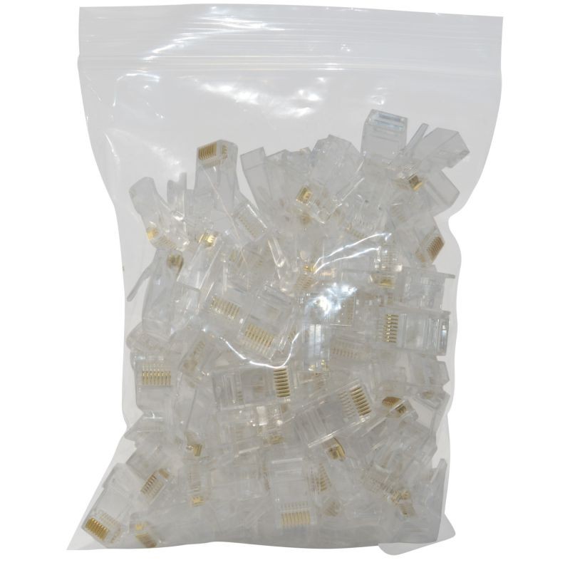 JacobsParts 100pcs EZ RJ45 Pass Through Modular Plug Network Cable Connector End 8P8C CAT6