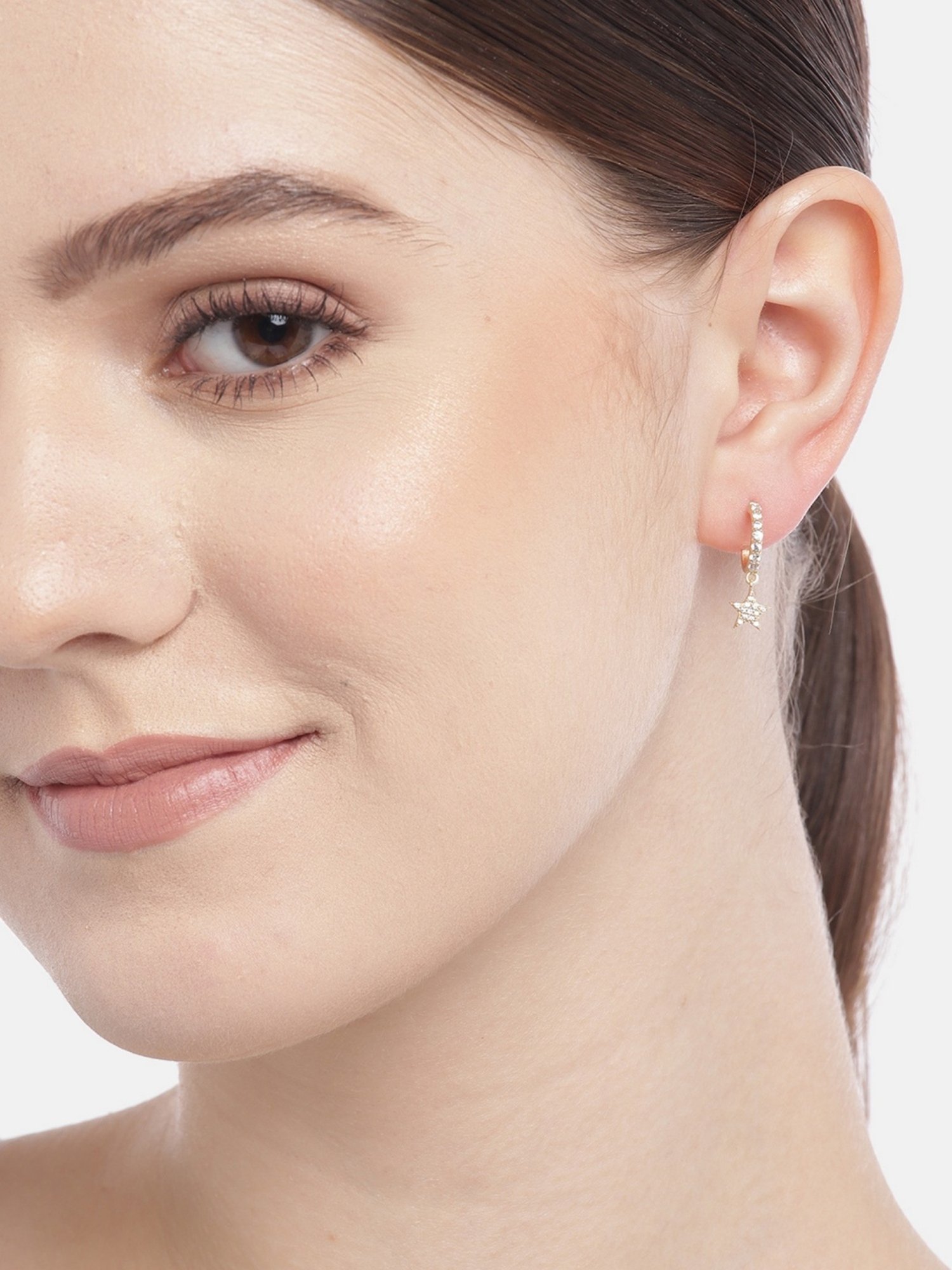 Zavya Star Studded CZ 92.5 Sterling Silver Drop