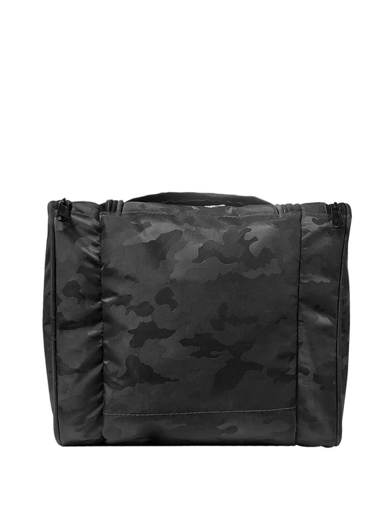 Swiss Military Black Printed Toiletry Bag