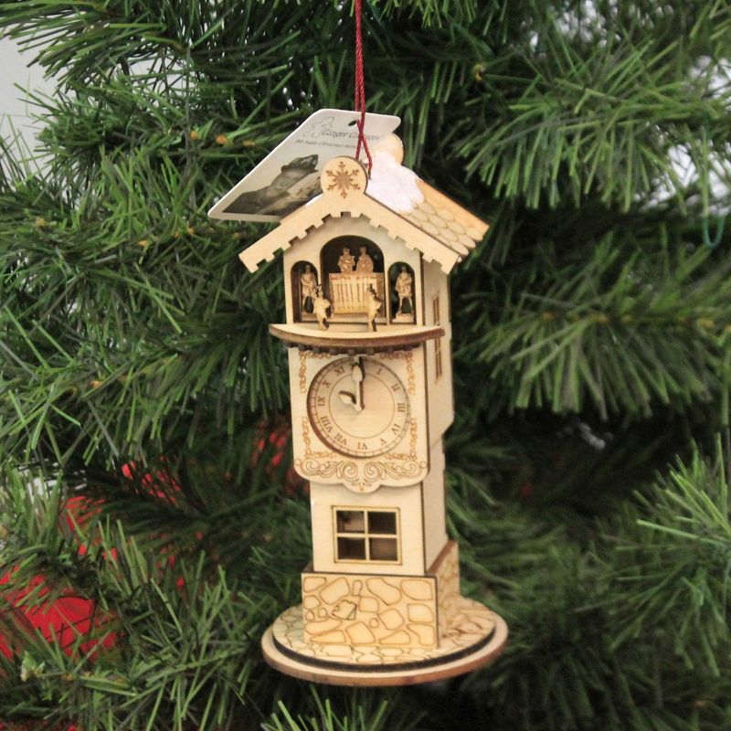 Ginger Cottages 5.5" Ginger Clock Tower Ornament Time Dancer  -  Tree Ornaments