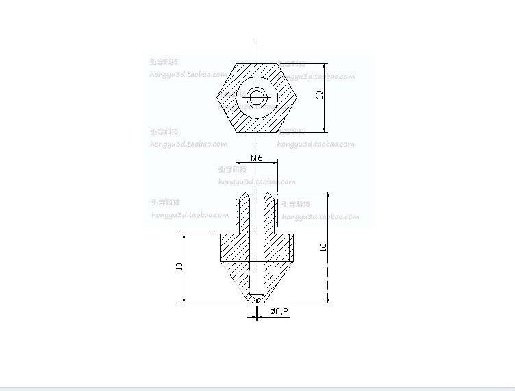 Hot Sale 5pcs/lot 3D Printer Nozzle Mixed Sizes 0.2mm 0.3mm 0.4mm 0.5mm Extruder Print Head For 1.75mm Filament MK7 MK8 Makerbot