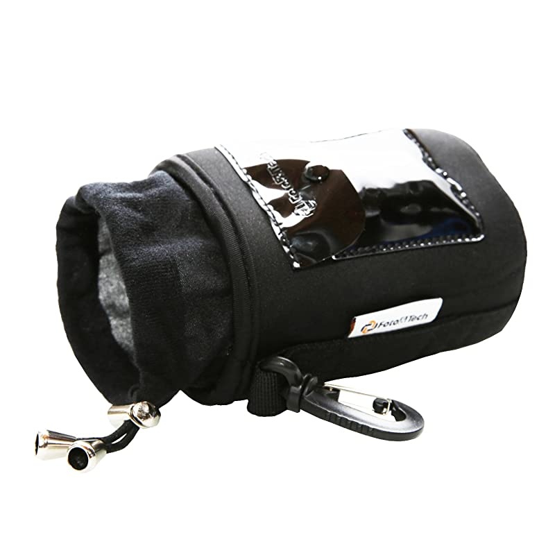 4 PCS 5mm Extra Thick Waterproof Rain Cover Neoprene Lens and Flannel Collar Lens Bag with Adjustable Drawstring & Swivel Clip Compatible with Canon Nikon Sony Olympus Cameras (S, M, L, XL)