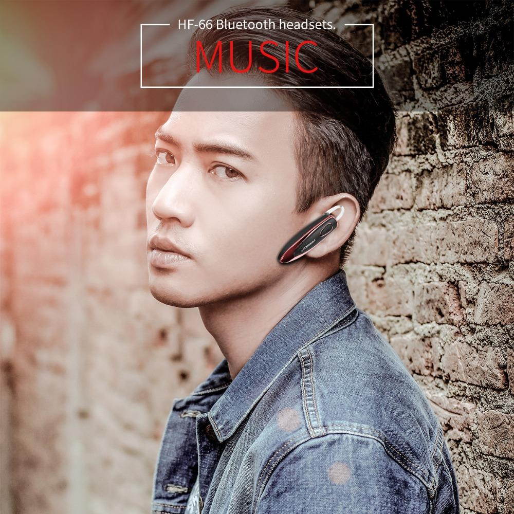 Fineblue HF-66 Mini headphones bluetooth wireless business earphone hands free with Mic Sport stereo earbuds for mobile phone (White)