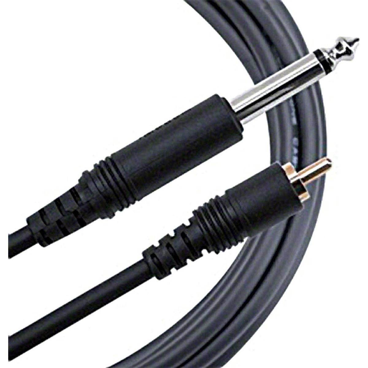 Mogami Pure Patch 3' Mono 1/4" TS Male Plug to RCA Male Audio/Video Cable