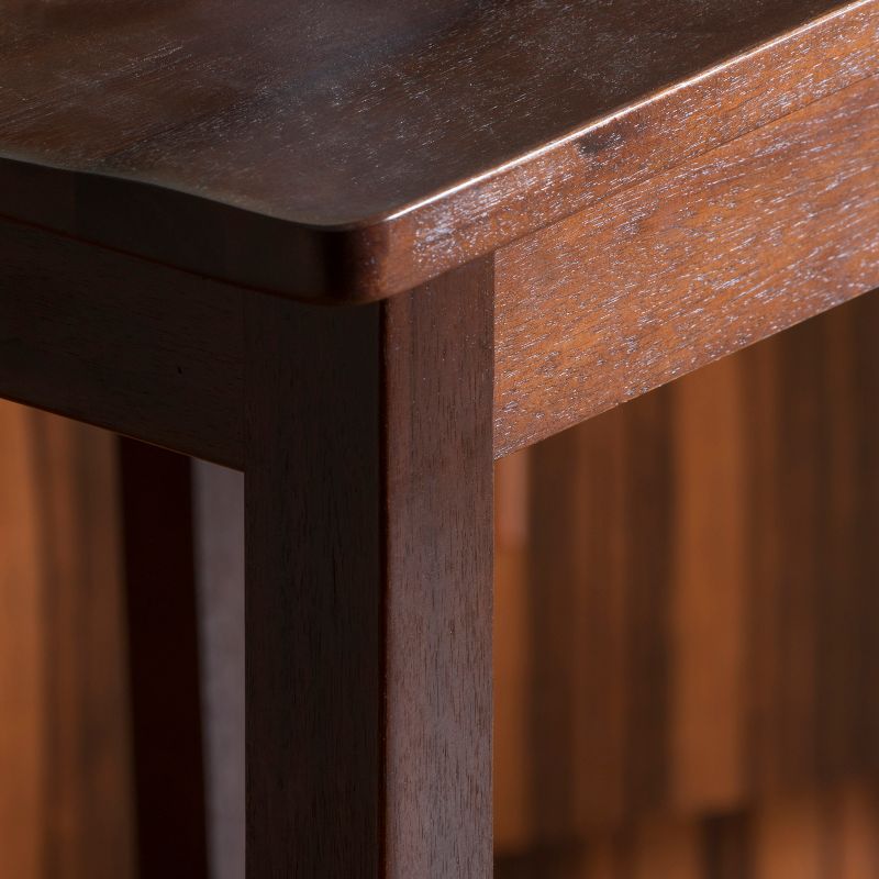 Wooden Barstool with Padded Seat and Open Backrest Blue/Brown - Benzara