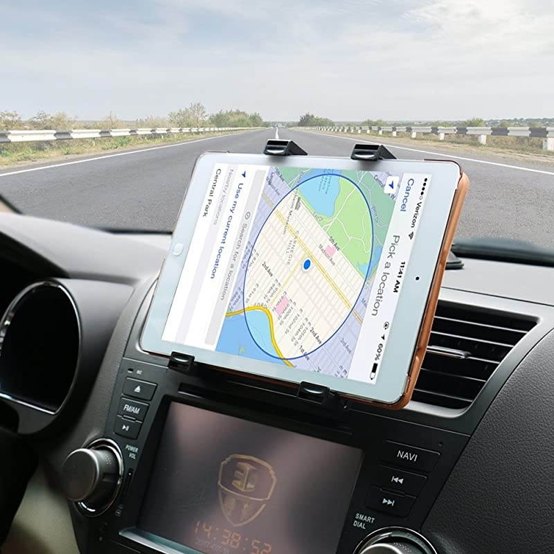 Car Tablet Mount HolderDash Tablet Holder for Car Windshield Dashboard Universal 360 Degree Rotation for iPad Mini 4321Samsung Galaxy Size7897105 inch TPU Suction Cup Viscosity Mount