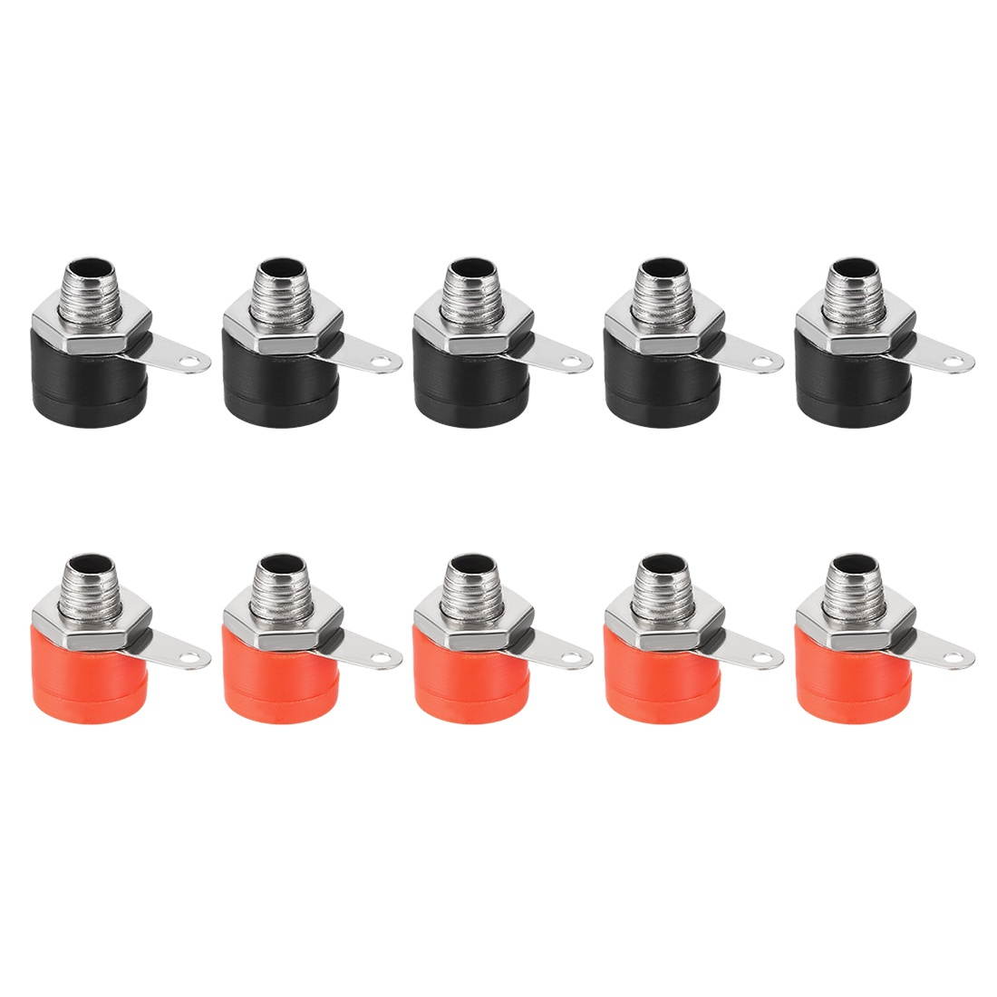 5 Pairs Binding Post Terminal, M6 Thread Power Amplifier Speaker Connector, Banana Plug Jack Socket 0.6-inch Length