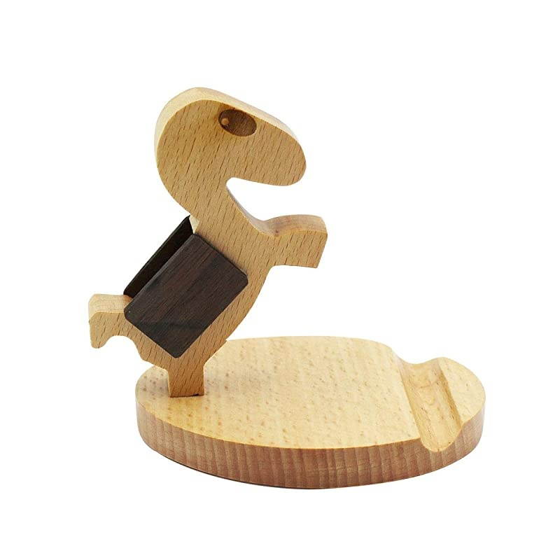 Cute Horse Cell Phone Holder Stand Wooden Smartphone Desk Holder for iPhone XsMaxXRX87 PlusGoogle PixelSamsung Galaxy Note