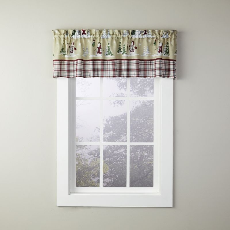 SKL Home Joyful Snowfriends Appealing & Quaint Charm Window Valance - 58x13", in Natural Color
