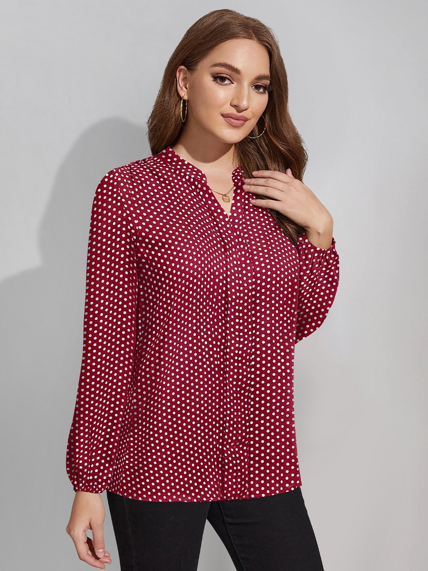 KERI PERRY Maroon Printed Top