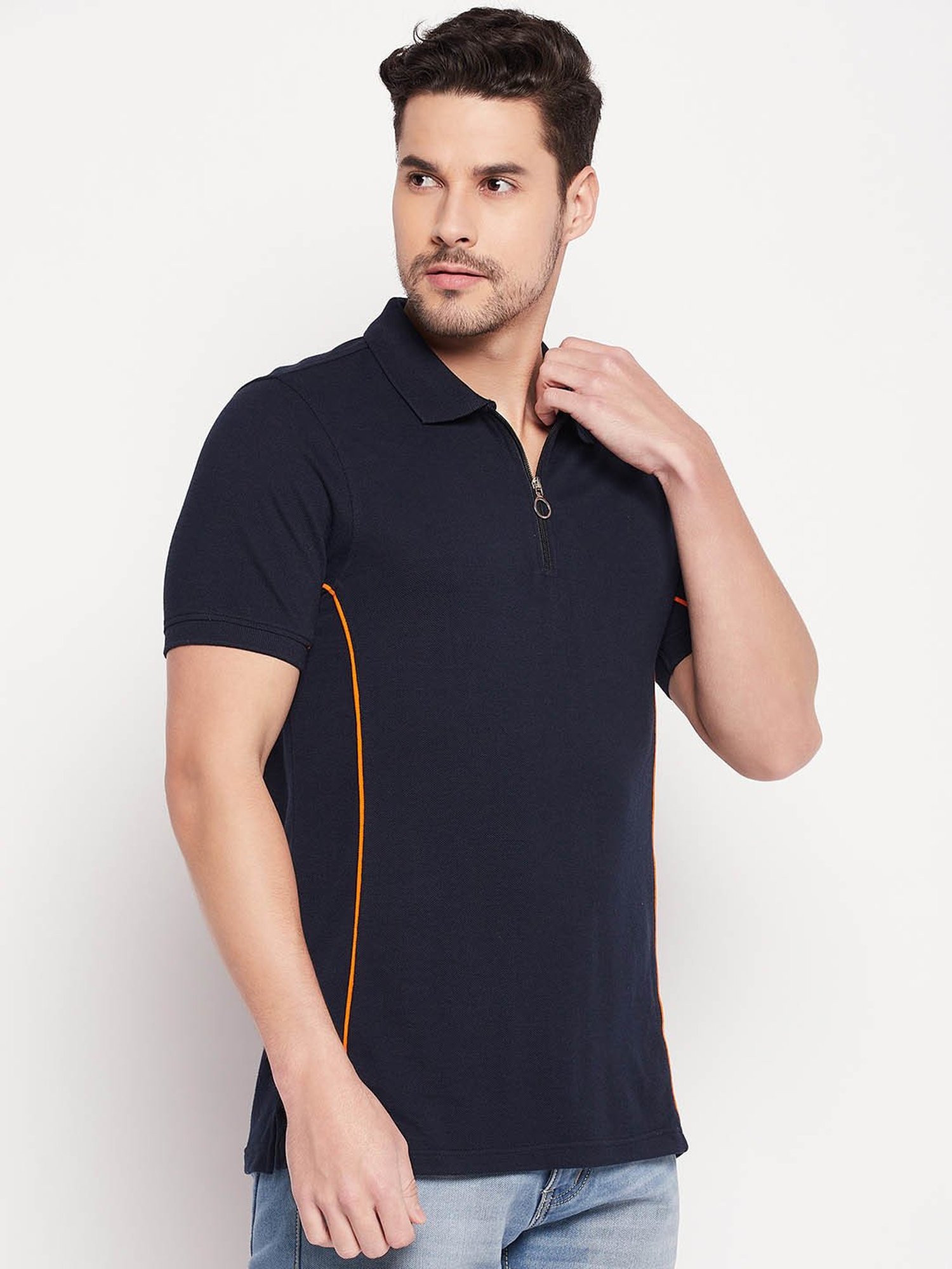 Club York Navy Regular Fit Polo T-Shirt