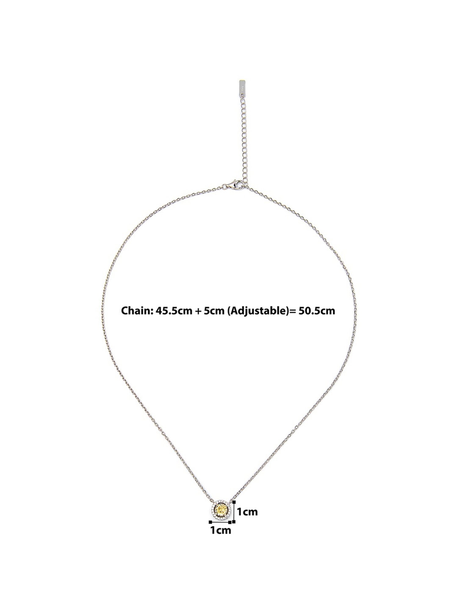 Silberry 92.5 Sterling Silver Miracle Yellow Necklace