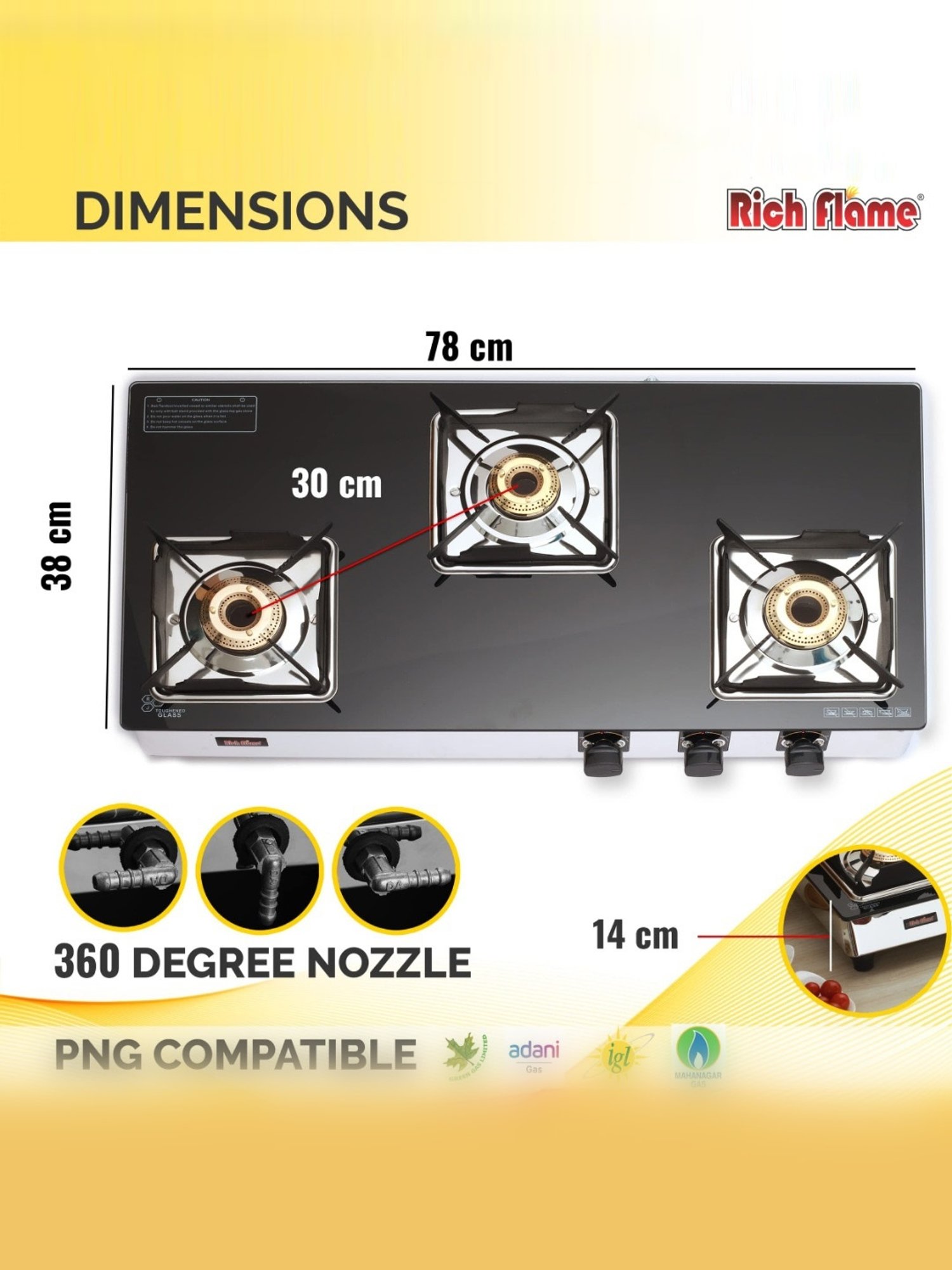 Range Kleen 4pc Porcelain Drip Pan Set Black