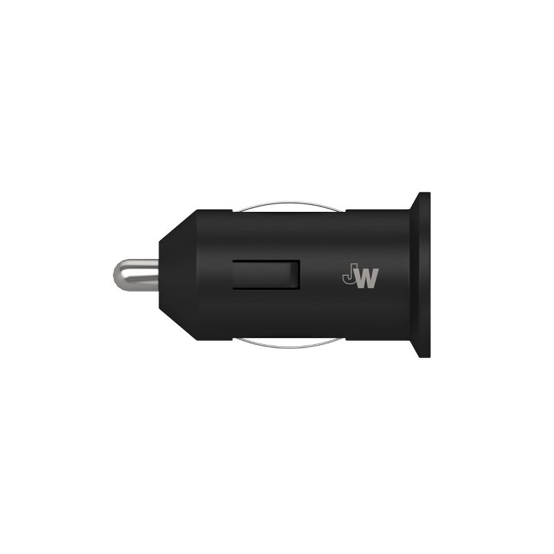 Just Wireless 2.4A/12W 1-Port USB-A Car Charger with 6ft TPU USB-C to USB-A Cable - Black