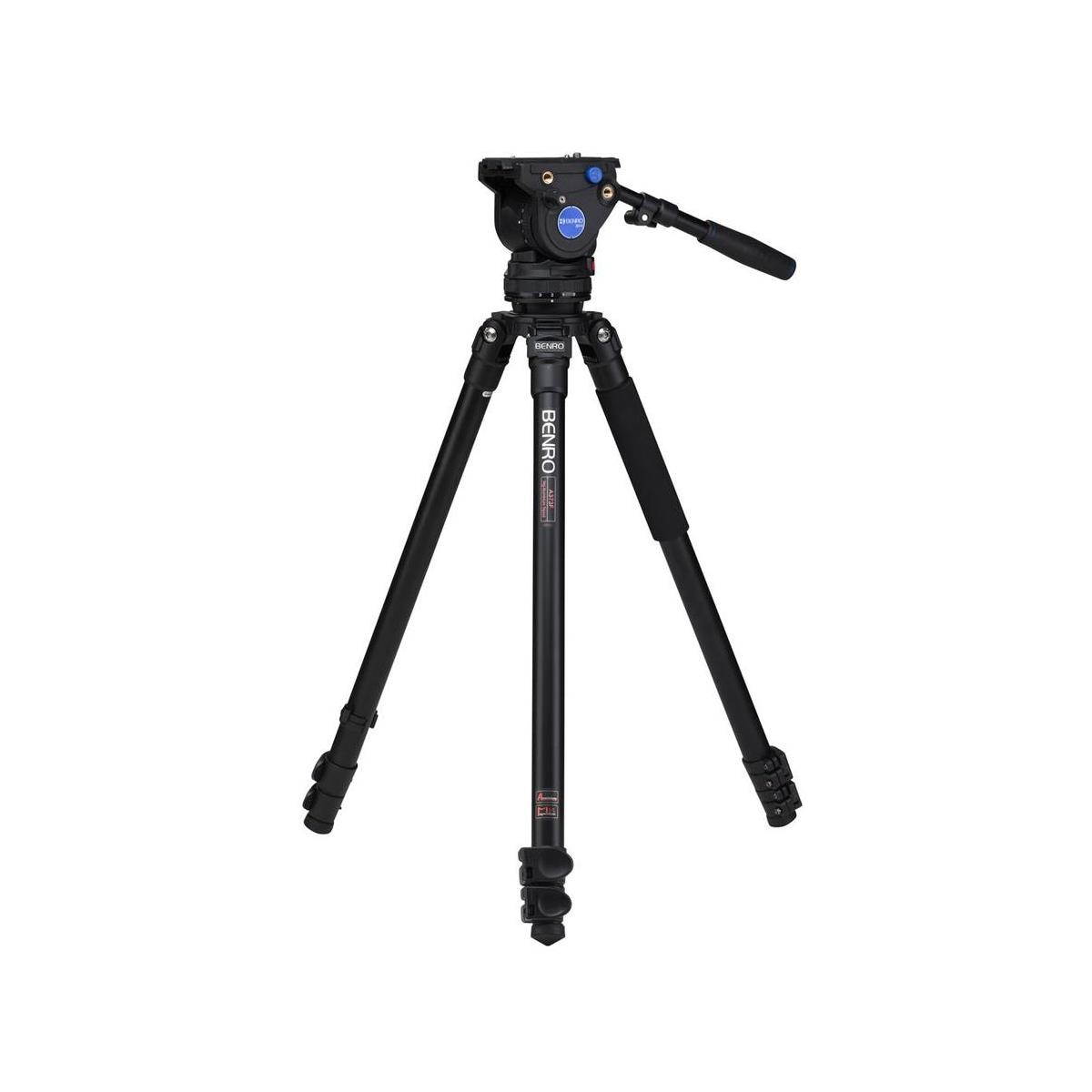 Benro BV4H Video Head and A373F Series 3 Aluminum Tripod Legs Kit #A373FBV4H