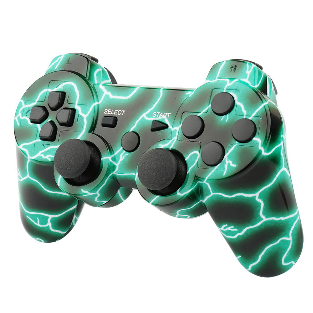 CHENGDAO PS3 Controller Wireless Dual Shock Gamepad for Sony Playstation 3 with Charging Cord (Army green )