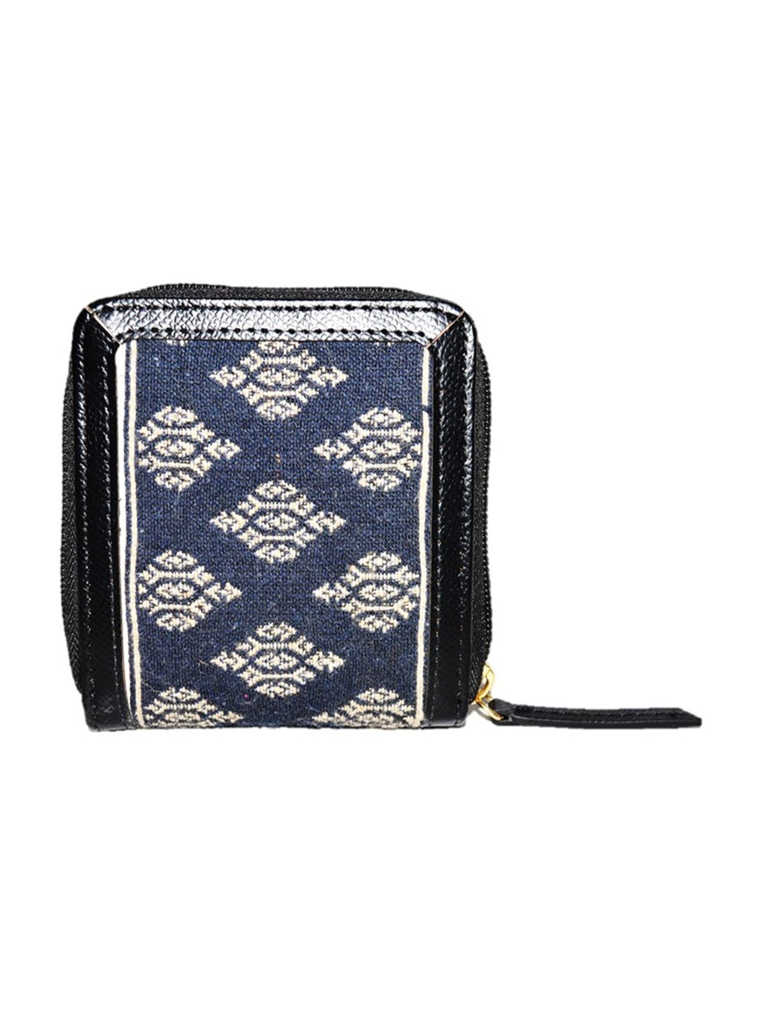 BELWABA Navy Blue Printed Wallet for Women