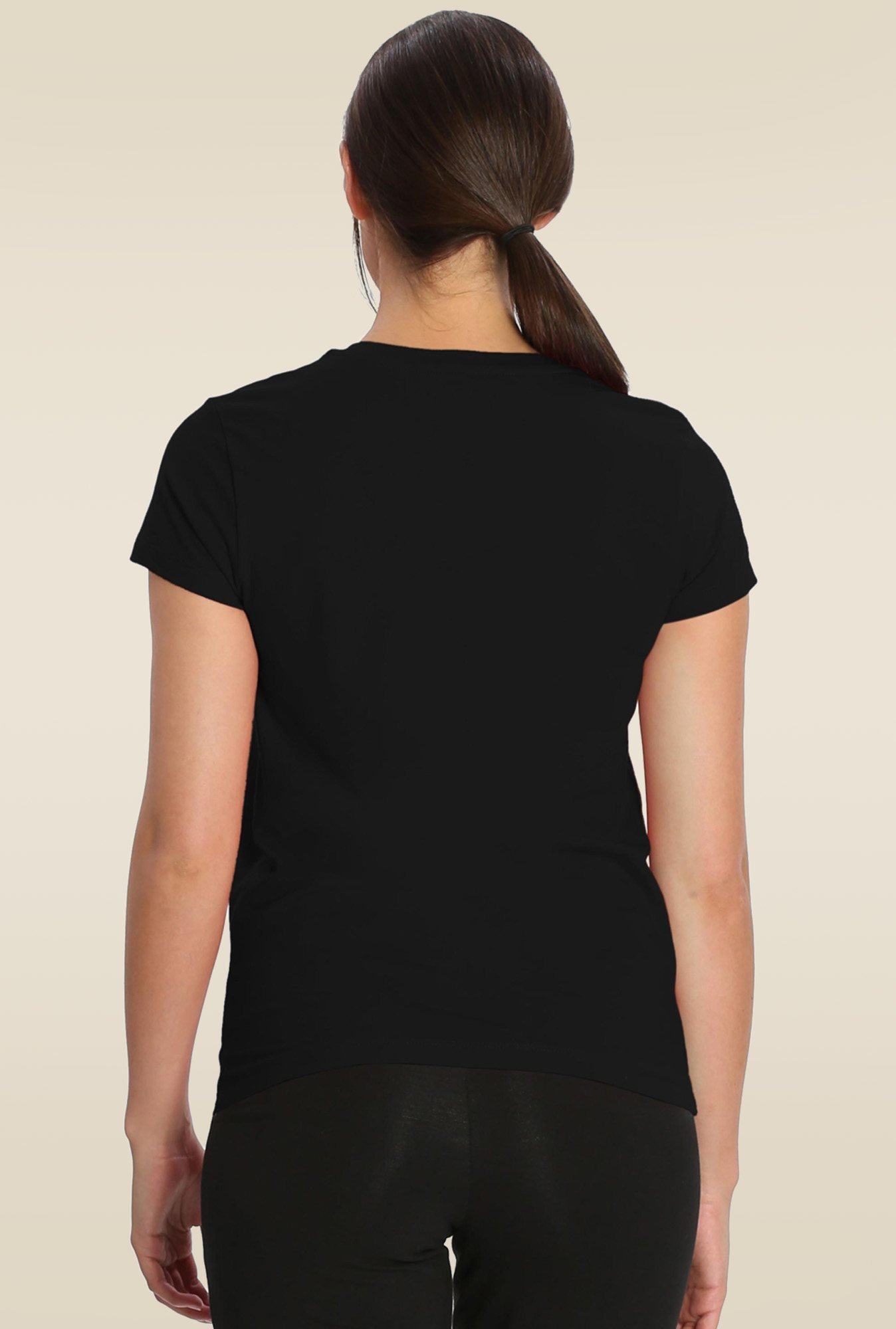 Jockey 1359 Women's Super Combed Cotton Elastane Regular Fit Solid V Neck Half Sleeve T-Shirt