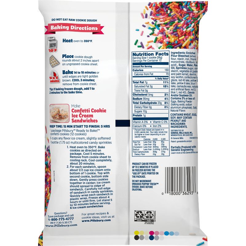 Pillsbury Ready to Bake Cookie Reeses Mini Pieces - 16oz/12ct