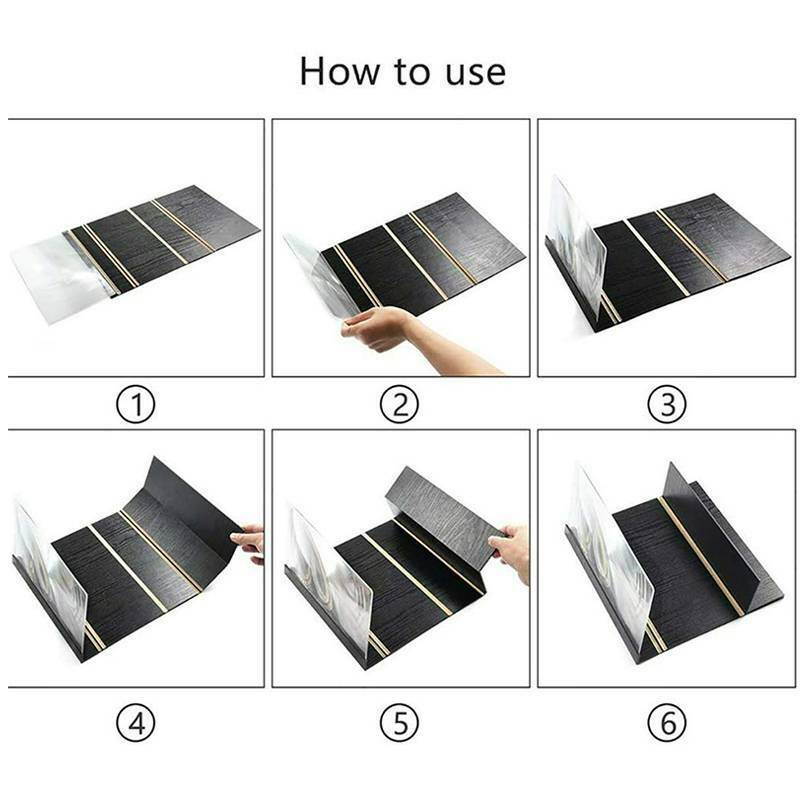12" 3D Phone Screen Magnifier Mobile Stereoscopic Amplifier Stand Wood Desktop Universal Foldable Portable Phone Bracket Enlarge Holder (Coffee)