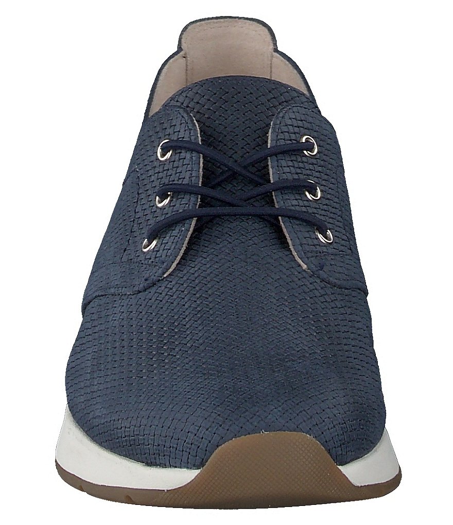 Paul Green Isabella Woven Nubuck Leather Oxford Sneakers