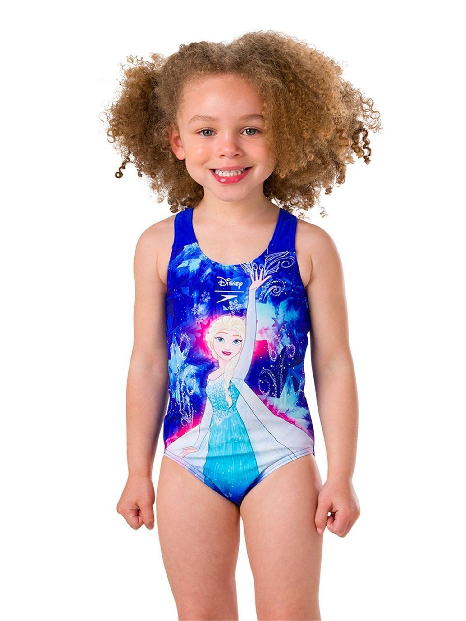 Speedo Kids Blue Printed Swimsuit