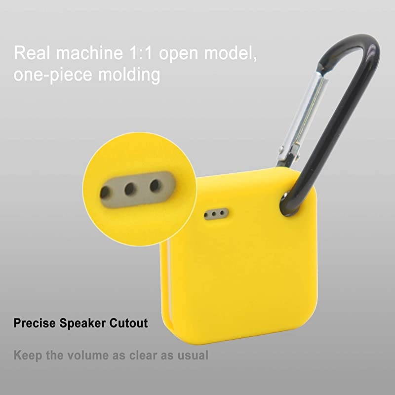 Silicone Case for Tile Mate 2020 Tile Mate 2018 Soft and Flexible ScratchShock Resistant Cover with Carabiner for Tile Mate Tracker White L