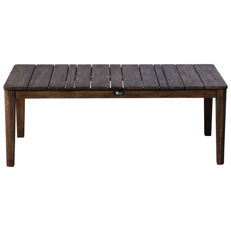 Bermuda 4pc FSC Teak Motion Loveseat Seating Set - Taupe - Courtyard Casual