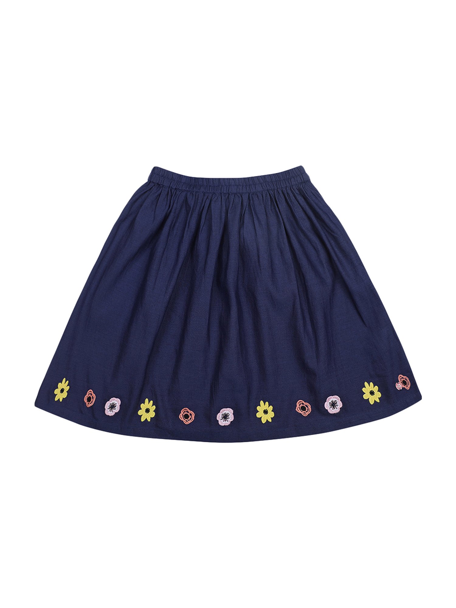 Blue Giraffe Kids Navy Cotton Skirt