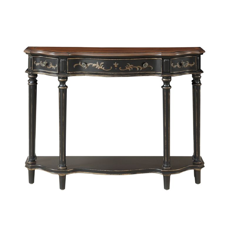 Oliver 3 Drawer Console Table Black - Treasure Trove Accents