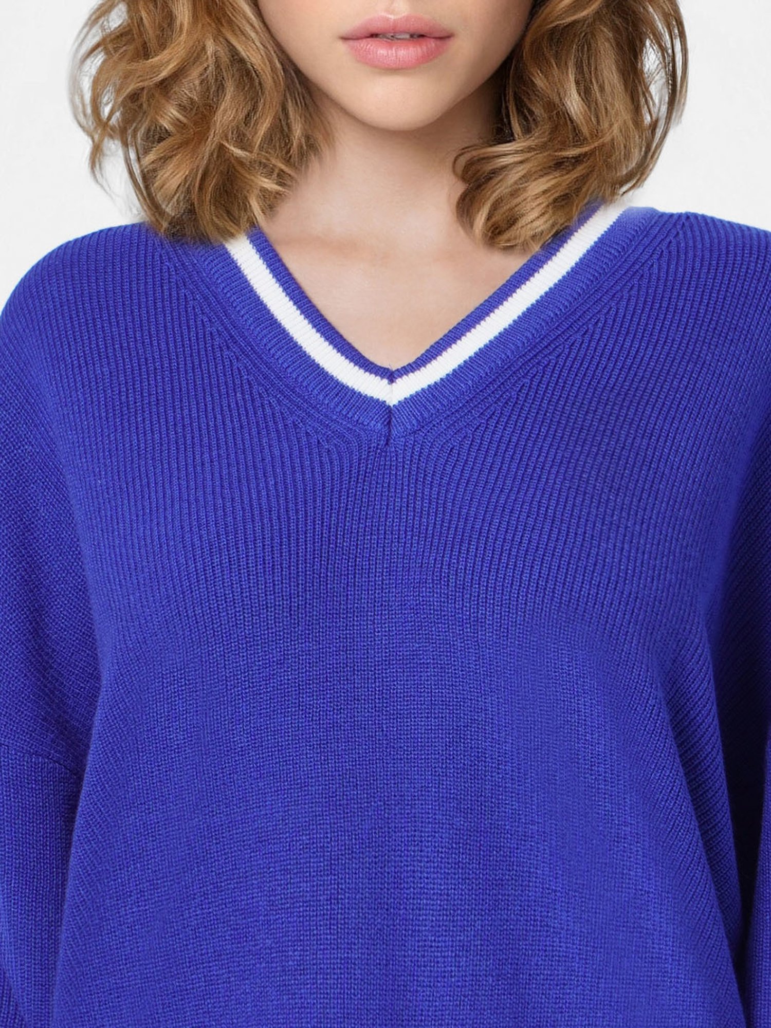 Only Blue Acrylic Pullover