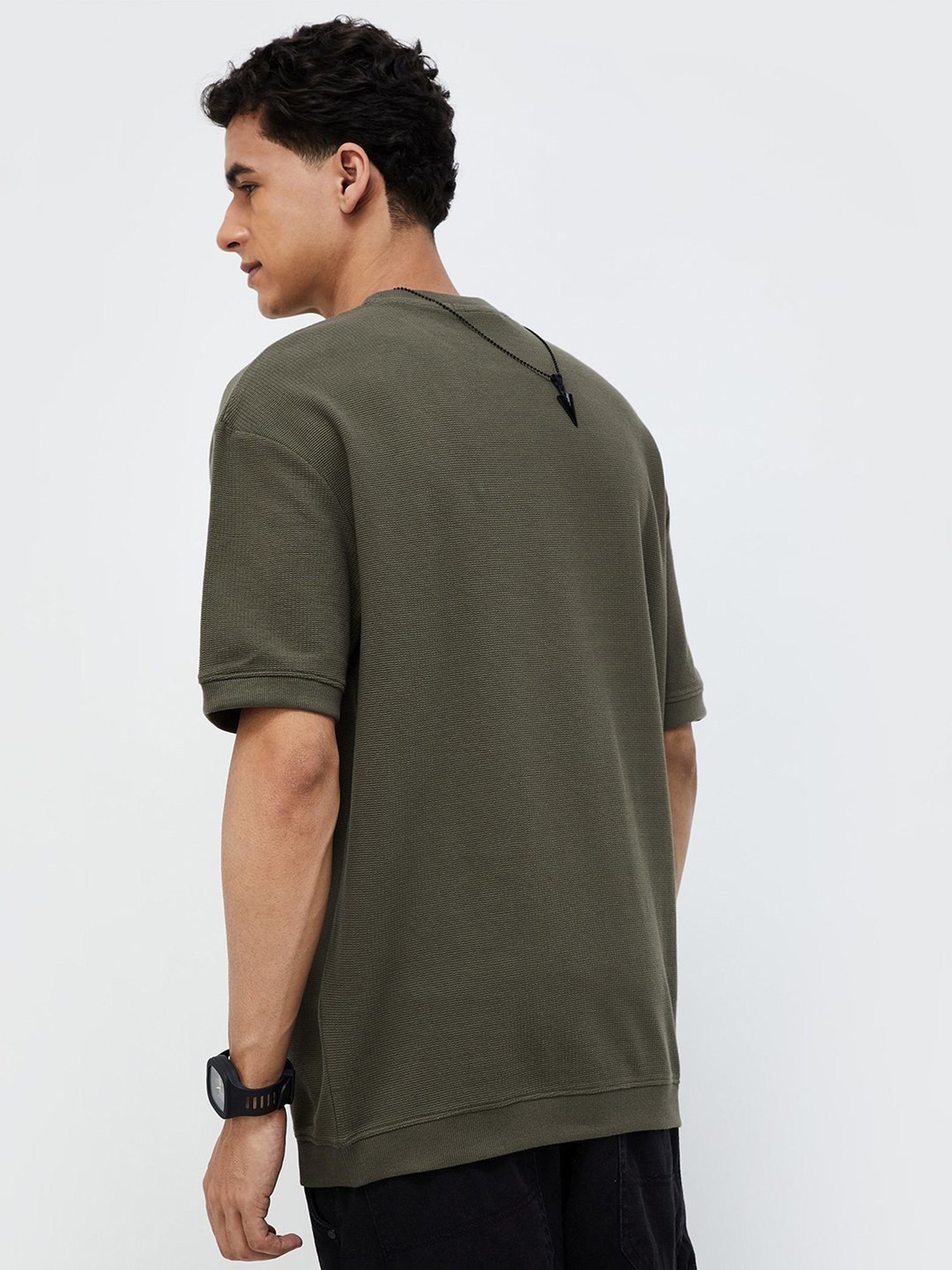Forca Olive Cotton Regular Fit T-Shirt