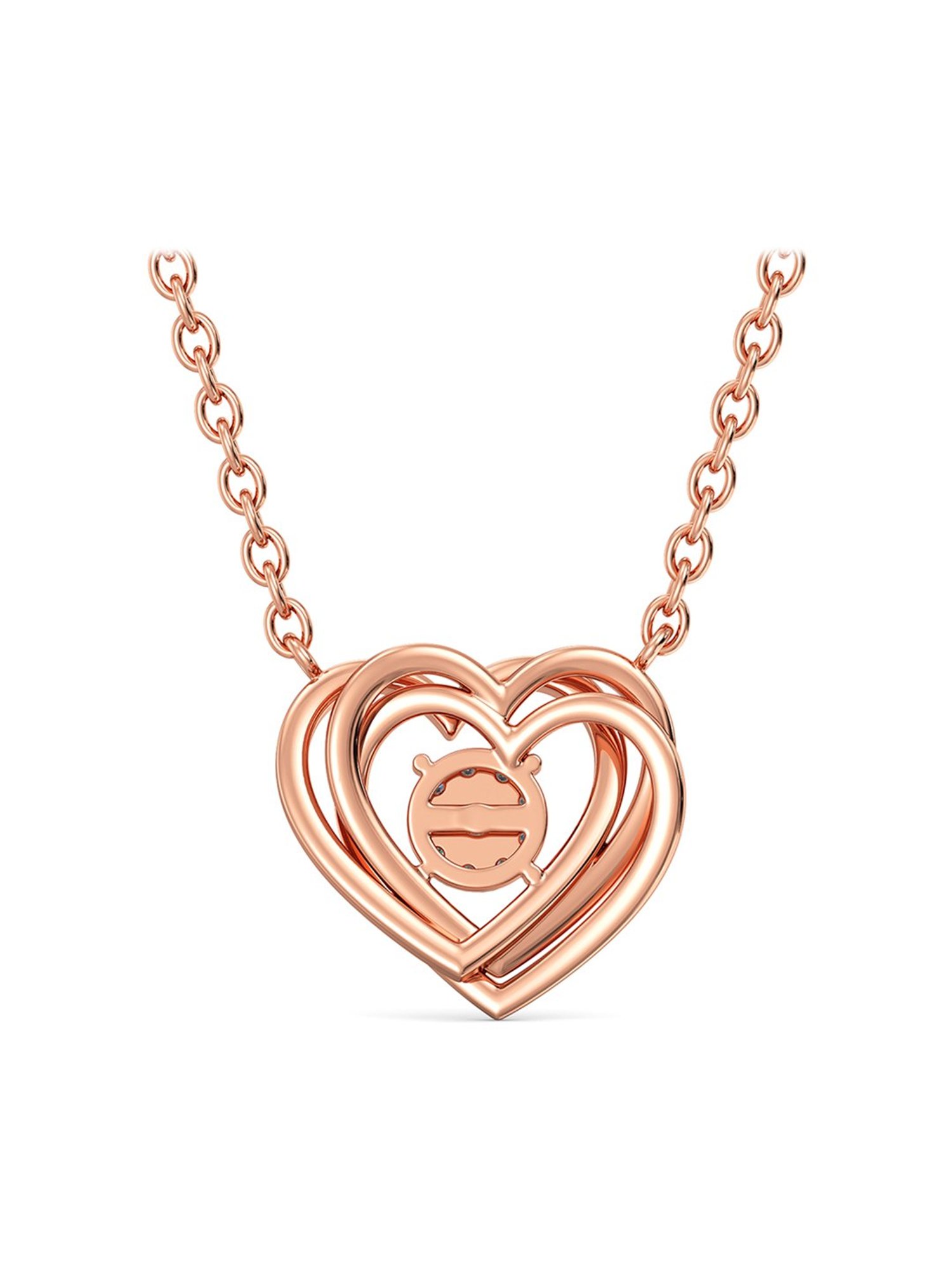 Mia by Tanishq Dual Radiance 18k Gold & Diamond Pendant with Chain