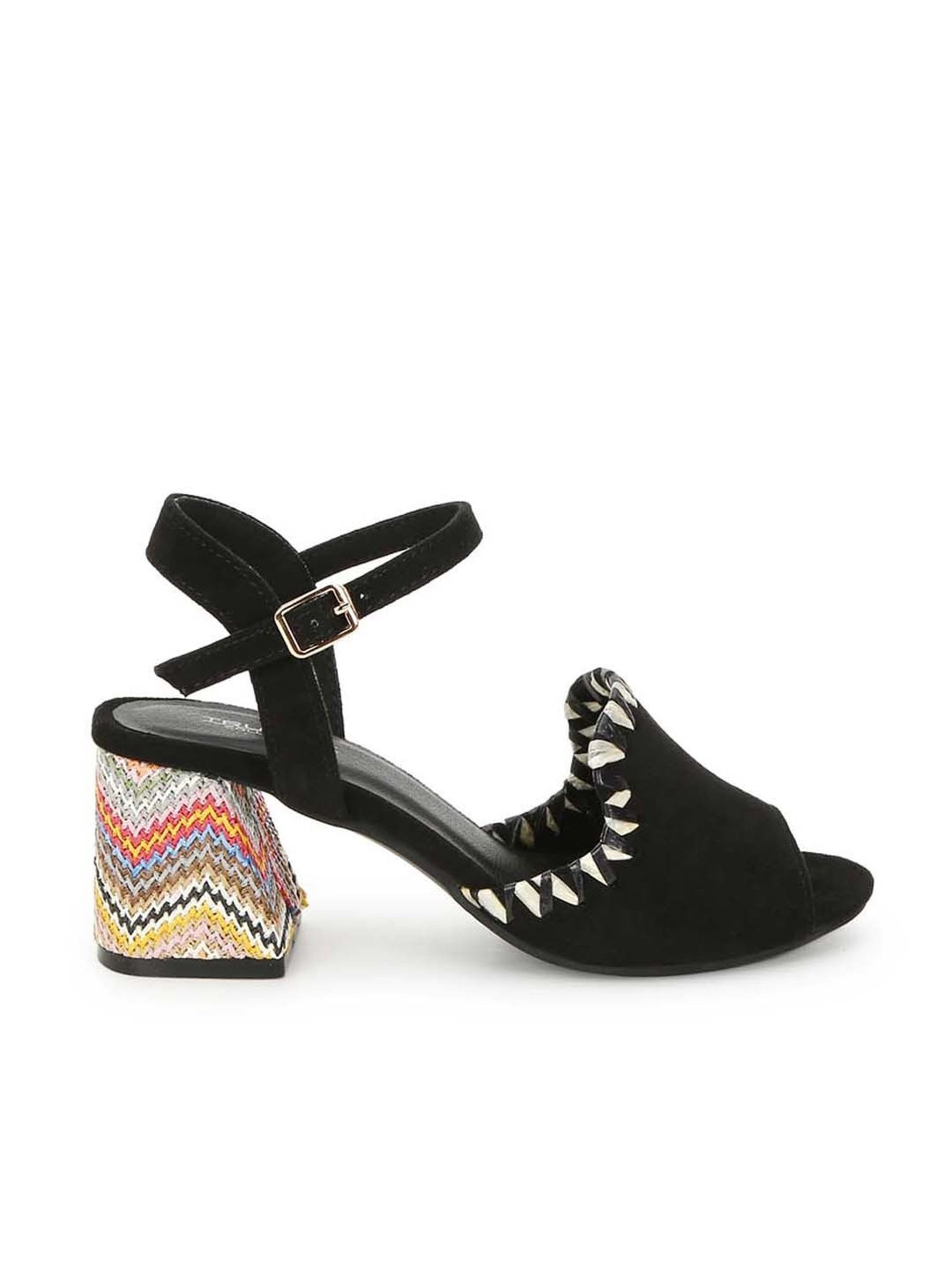 Truffle Collection Women's Black Ankle Strap Sandals