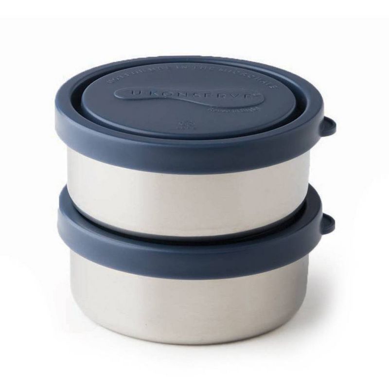 U-Konserve Stainless Steel Food-Storage Container Round 9oz - Clear Plastic Lid