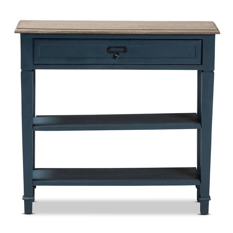 Dauphine Spruce Finished Wood Accent Console Table Blue - Baxton Studio