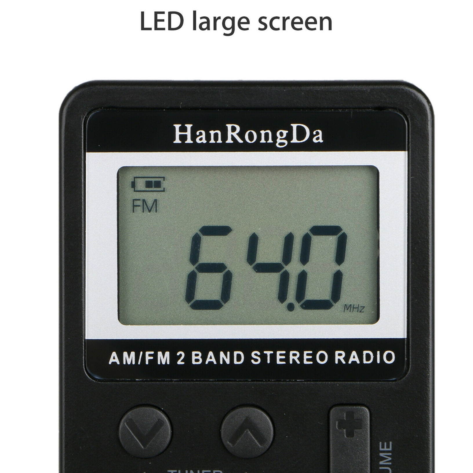 Mini Digital Portable Pocket LCD AM FM Radio 2 Band Stereo Receiver Headphone