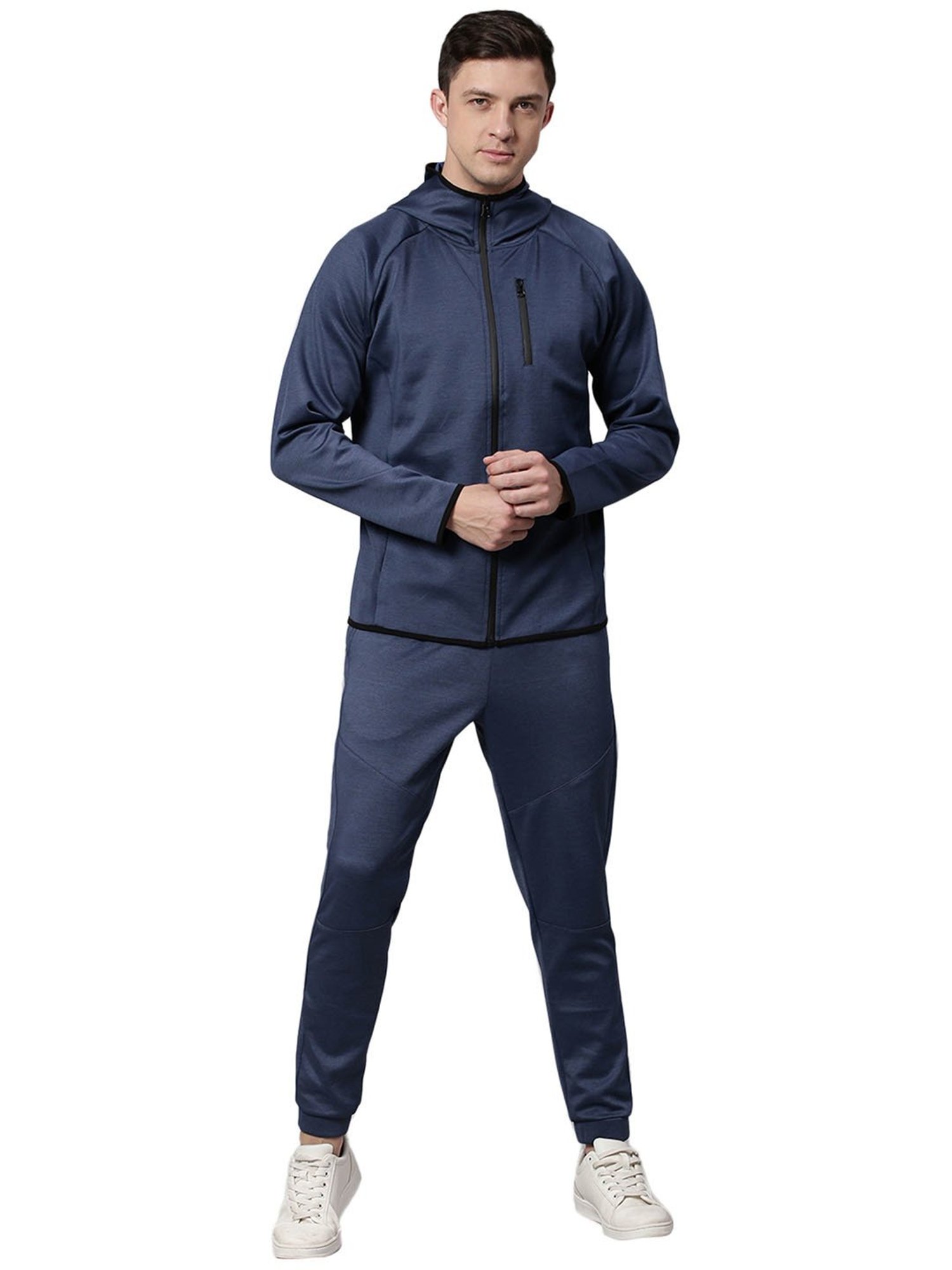 Slowave Navy Regular Fit Tracksuits