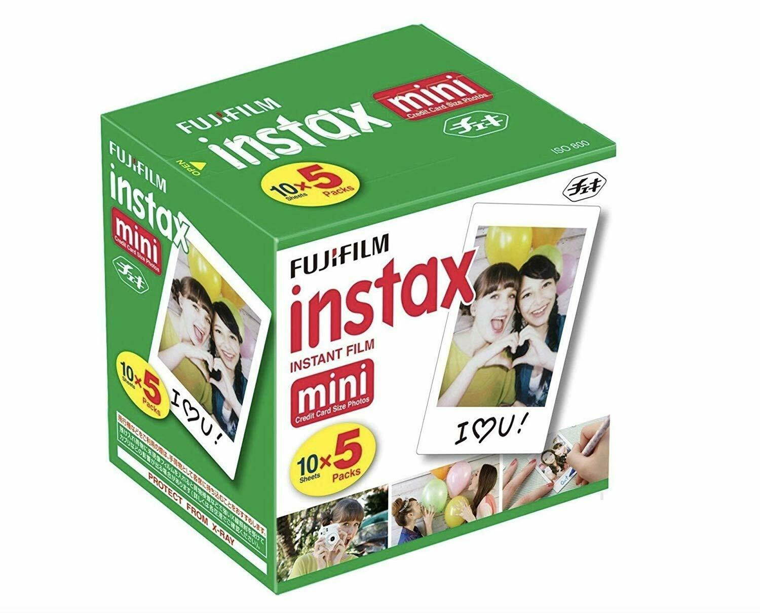 50 Prints Fujifilm Instax Mini Instant Film for 8-9 and all Fuji Mini Camera NEW