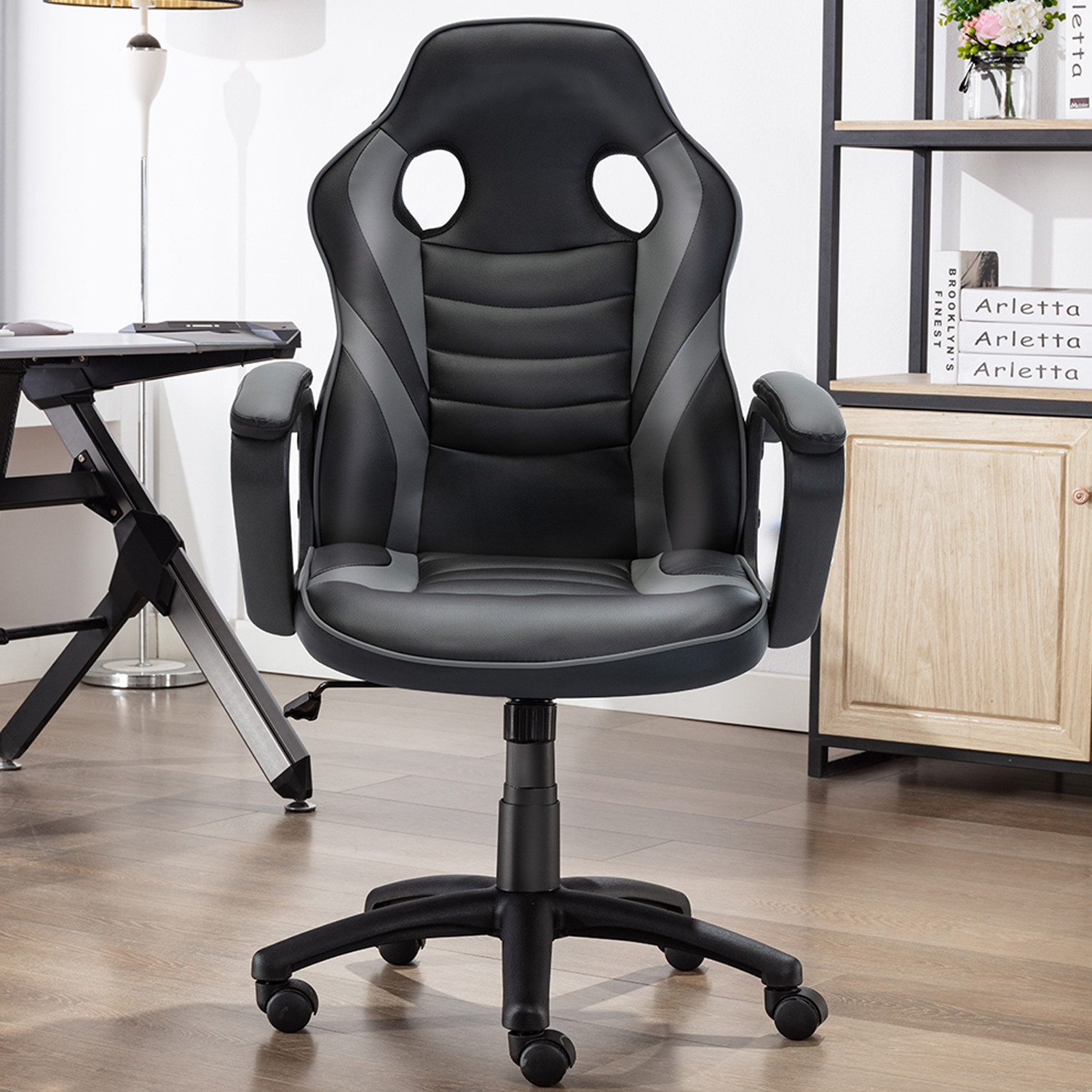 Gaming Chair-Ergonomic Leather Recliner Racing Computer Chair-High Back Adjustable Swivel Executive office Desk Chair-E-Sport Video Game Chair