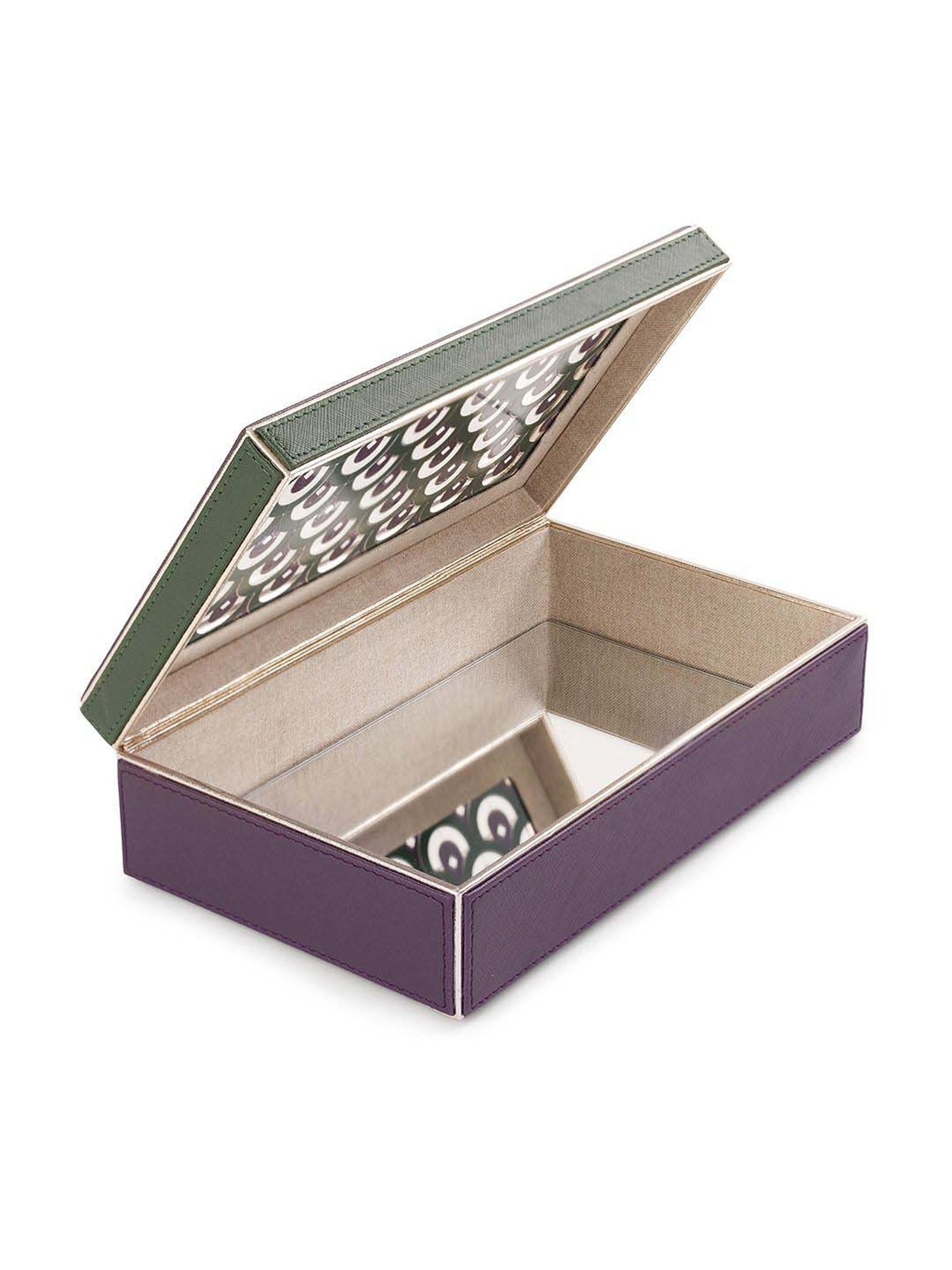 Pure Home and Living Purple & Green Mdf Dual Tone Printed Storage Box