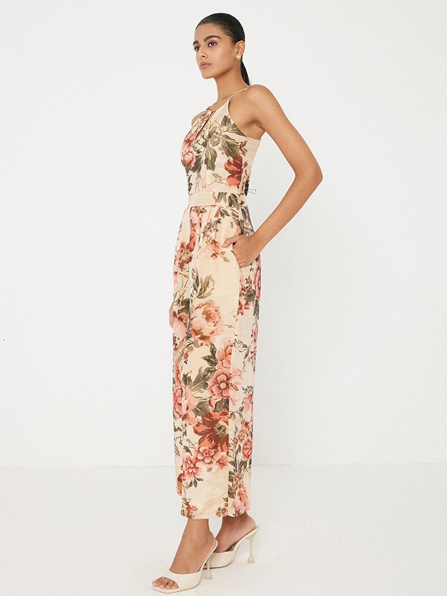 ANCESTRY Multicolor Floral Print Jumpsuit
