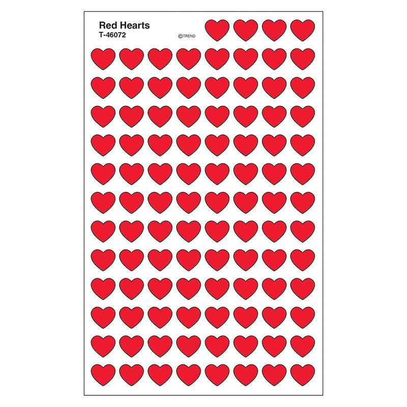 TREND ENTERPRISES INC. T-46072 SUPERSHAPES STICKERS RED HEARTS