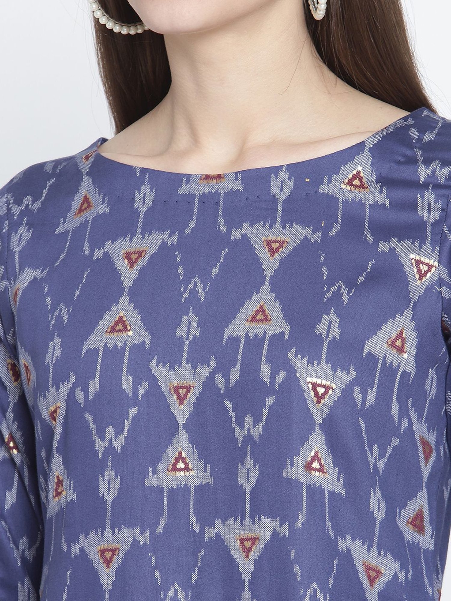 Stylee LIFESTYLE Blue Cotton Printed Unstitched Dress Material