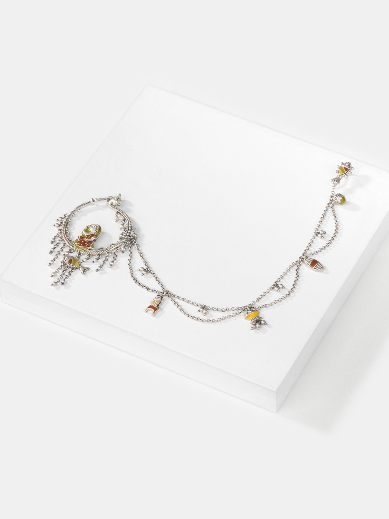 Zavya 92.5 Sterling Silver Floral Nosepin for Women