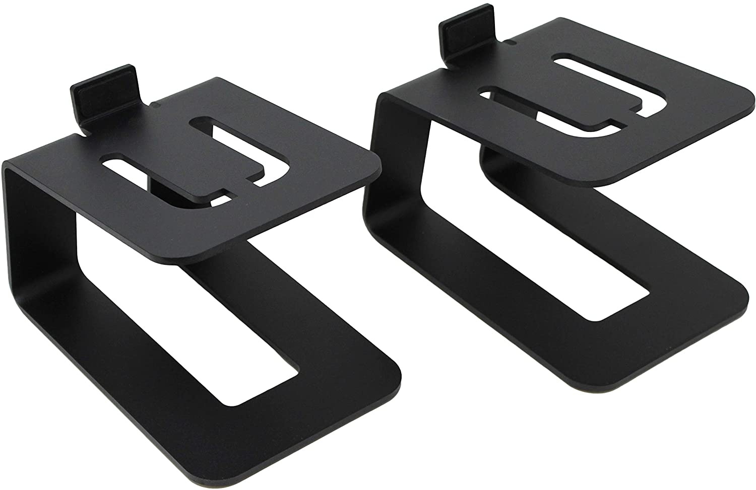 HumanCentric Desktop Speaker Stands | Pair of Speaker Stands for External Sound System Monitors or Computer Speakers for Home Office or Gaming Desk (Black)