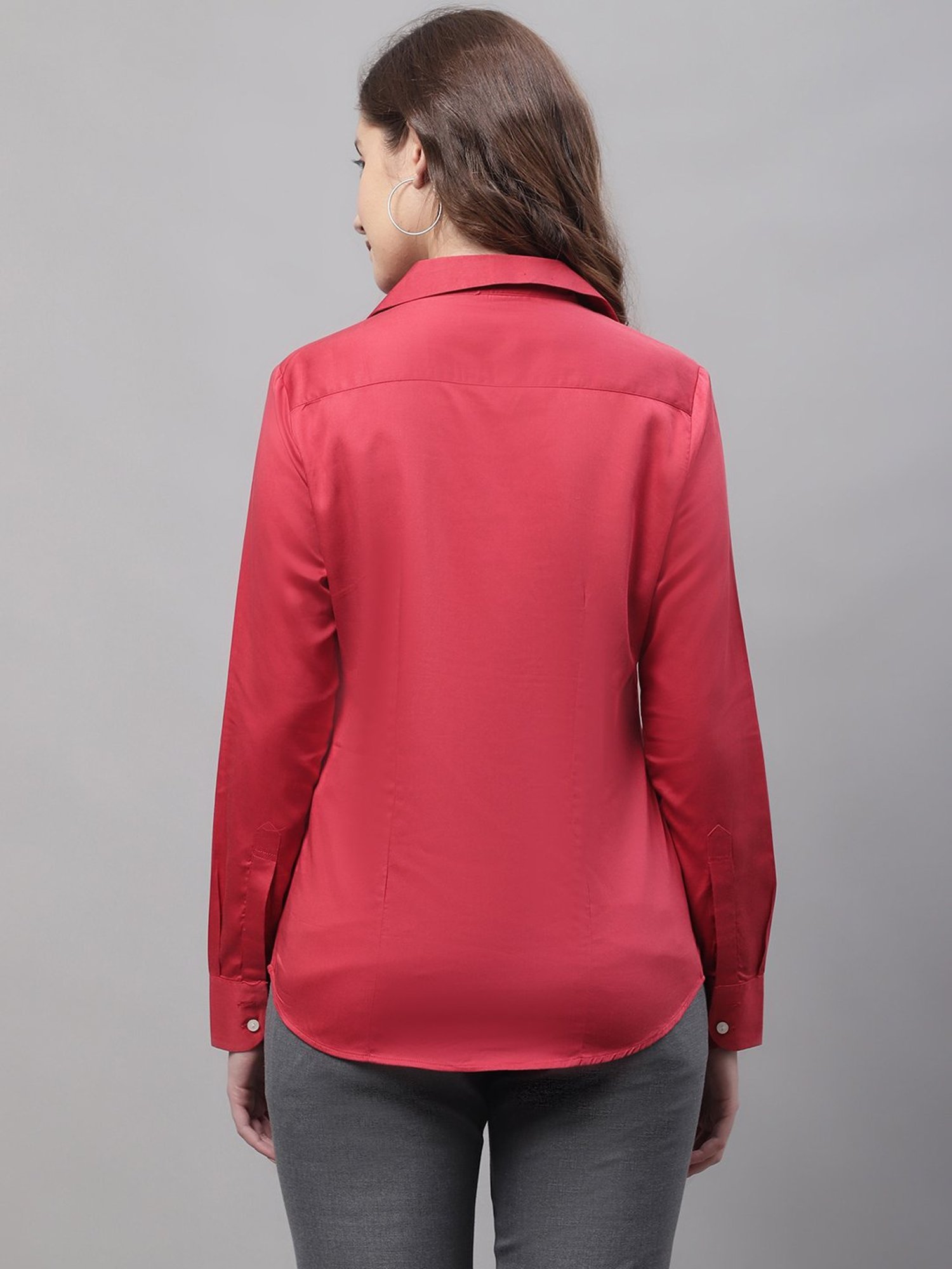 Crozo By Cantabil Red Shirt