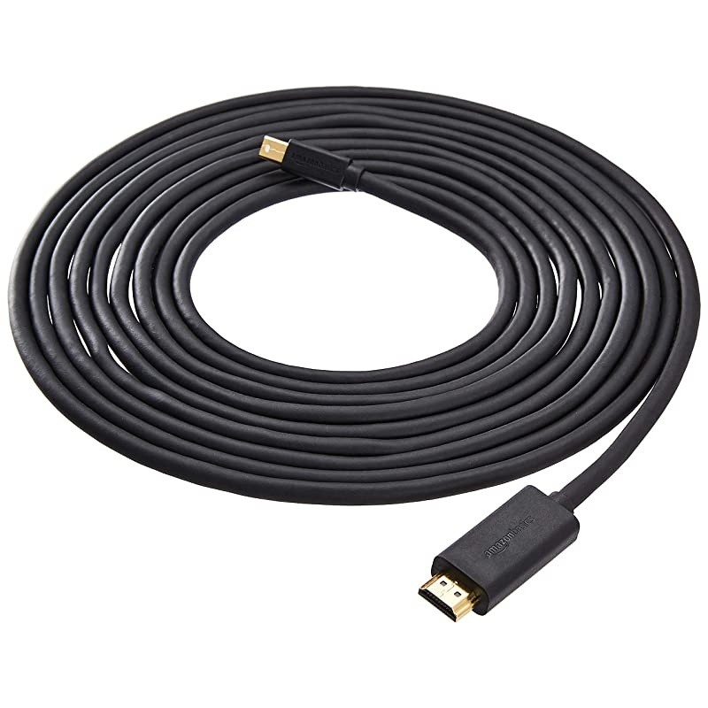 Basics Audio Video Mini DisplayPort to HDMI Cable, 15 Feet, 10-Pack