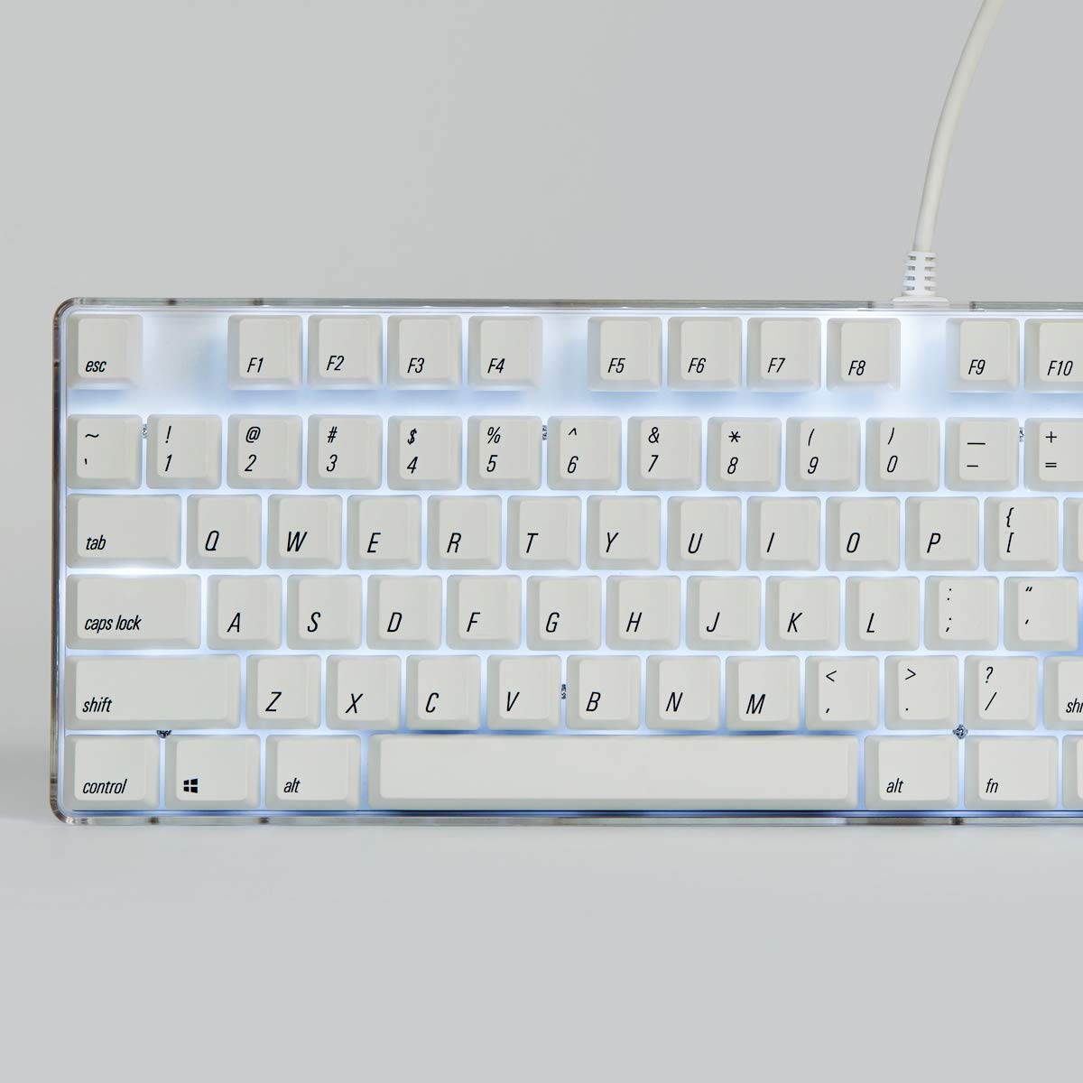 Qisan Magicforce N-key Rollover  Mechanical Keyboard Gaming Keyboard Cherry MX Brown  100% Full Size 108 Keys with White Backlight Case,PBT Keycaps
